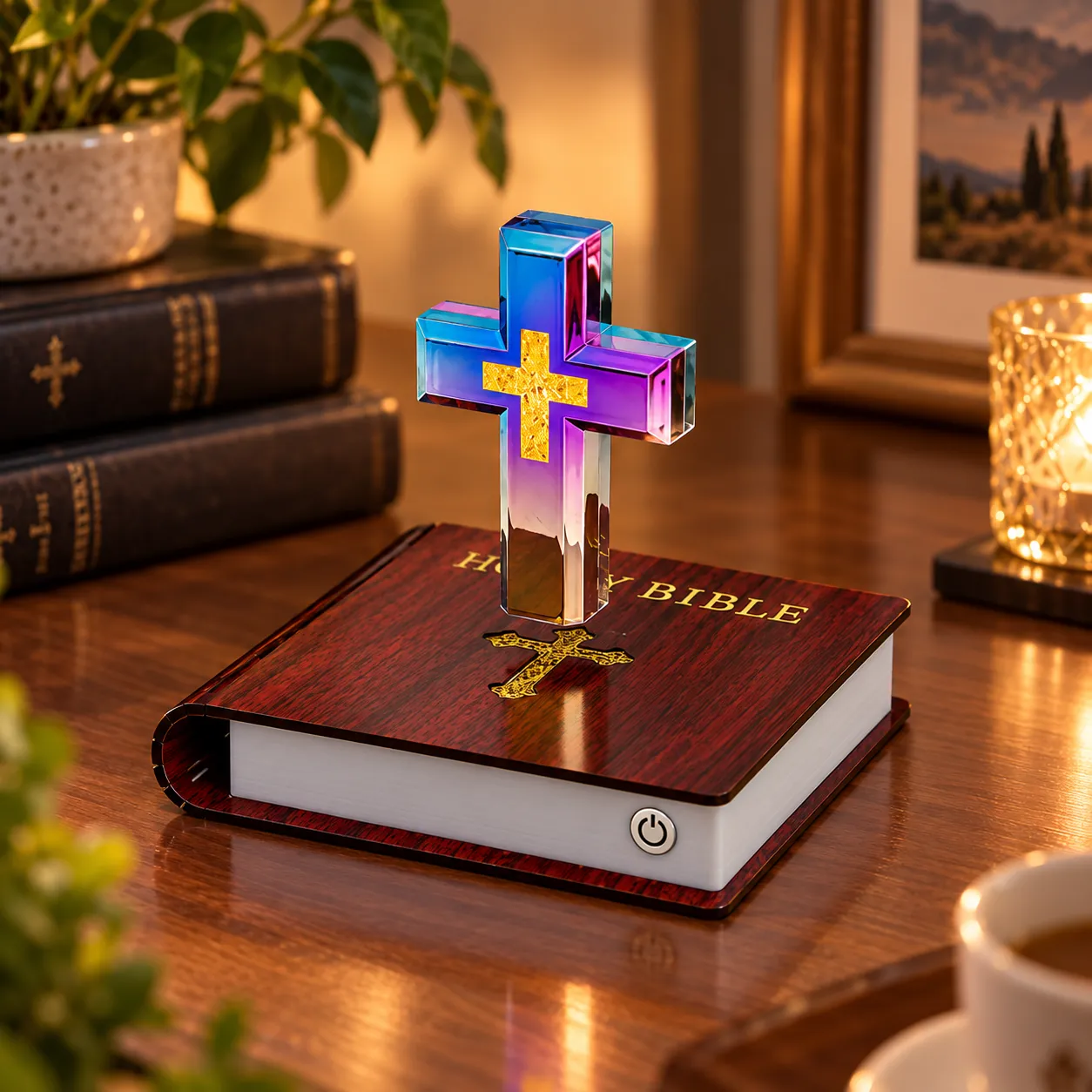 Magnetic Levitating Cross Lamp - Image 2